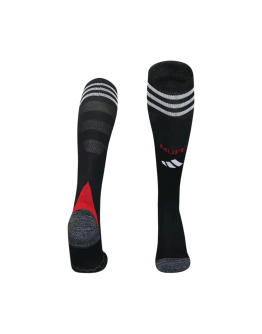 Kids Manchester United Home Soccer Socks - Black 2025/26