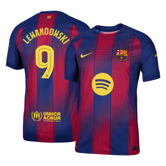 LEWANDOWSKI #9 Barcelona Home Match Jersey Player Version 2025/26 - UCL