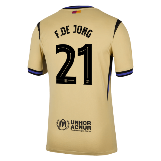 F.DE JONG #21 Barcelona Away Jersey 2025/26 - UCL